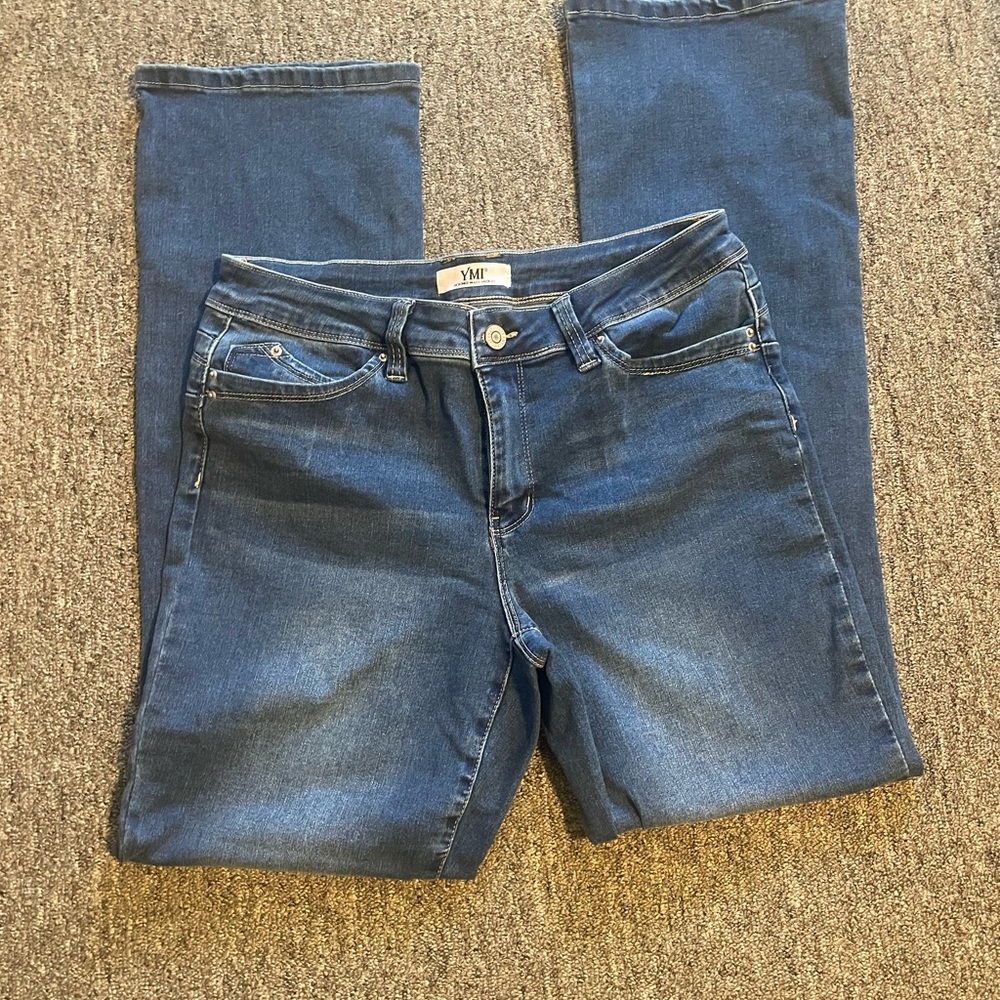 YMI Women's Classic Straight Leg Blue Jeans
